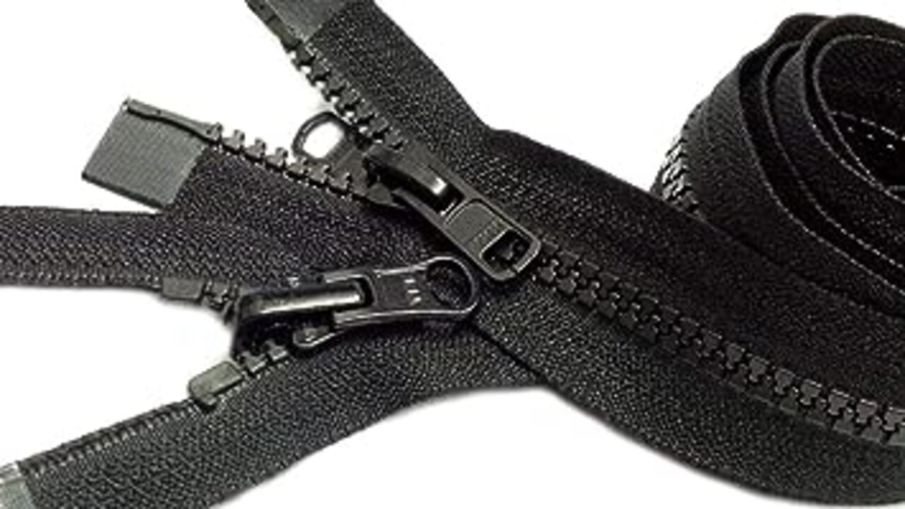 #5 Molded Black Vislon YKK Jacket Reversible 2-Way Separating Zipper - Choose Your Length - Made in The United States (1 Zipper Per Pack) (24" Inches)